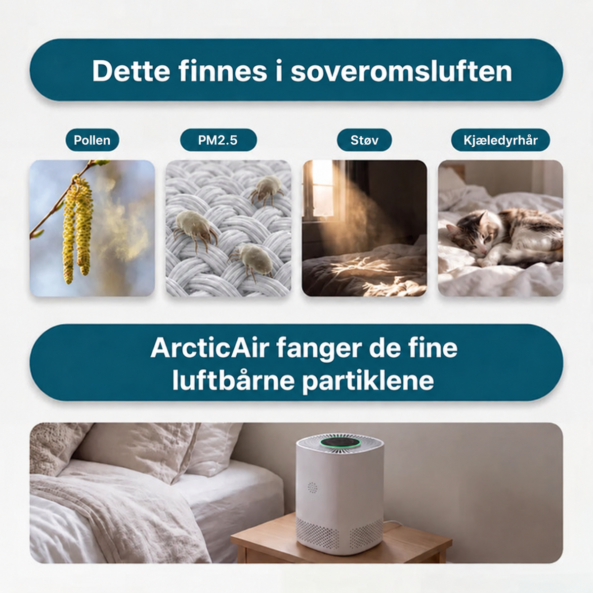 ArcticAir™ - Renere soveromsluft & et friskere soverom å våkne i