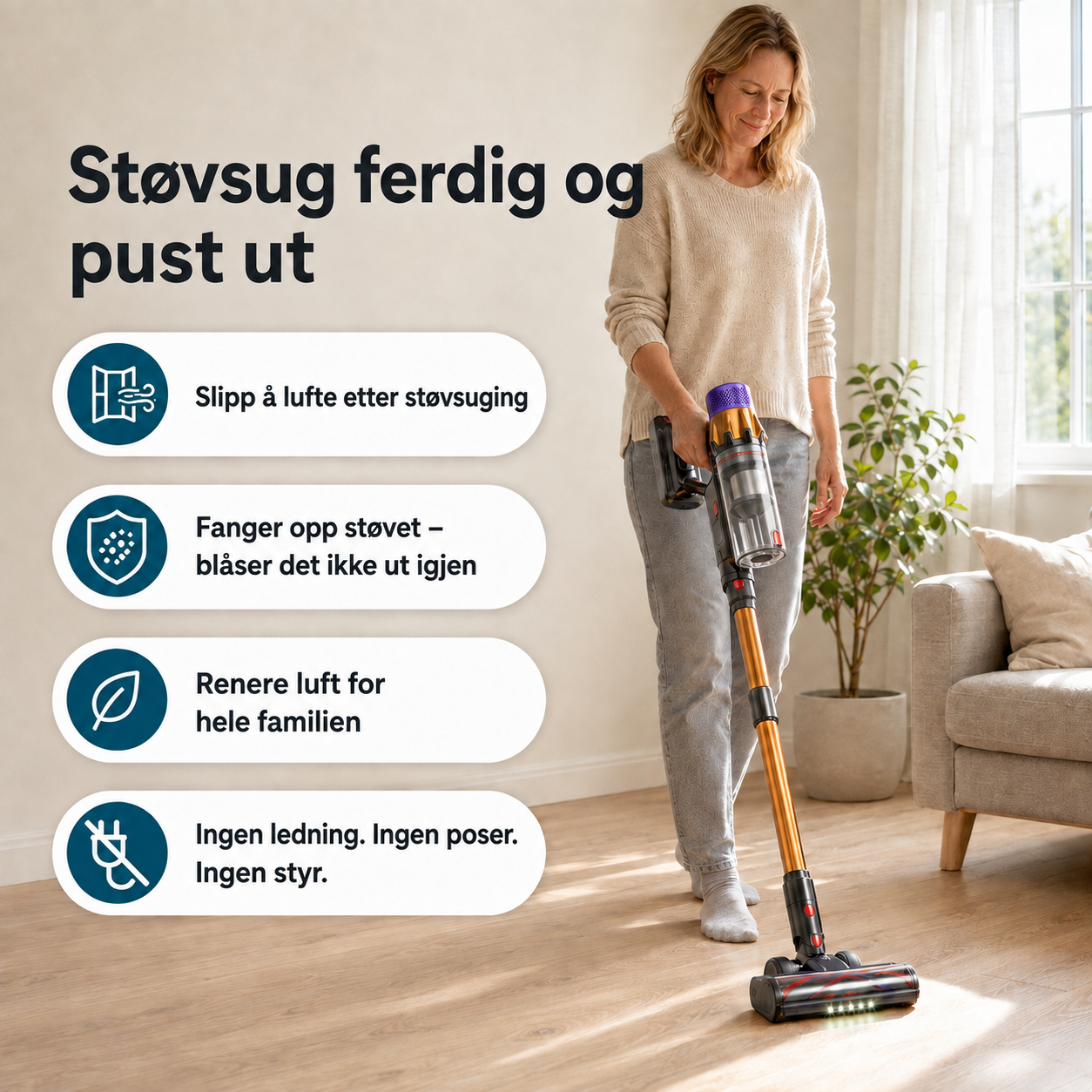 Sealix™ - Trådløs Skaftstøvsuger