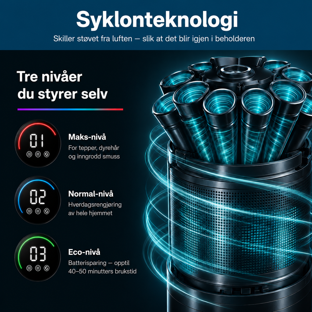 Sealix™ - Trådløs Skaftstøvsuger